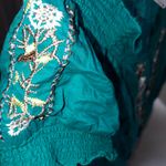 Charlotte Russe 🆕 CR Floral Turquoise Off the Shoulder Top Photo 4