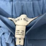 Reiss NEW  Blue Macey Linen Pull On Shorts Drawstring High Rise Size 14 Preppy Photo 6