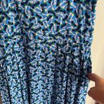 Boden Petronella Jersey Flamingo Splash Print Blue Midi Dress Size 8P Photo 7