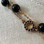 J. Crew Gold tone Black Long Necklace Photo 5