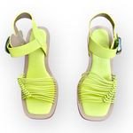 Aerosoles  Crew Buckle Strap Kitten Heel Size 7.5 New Green Sheen Photo 1