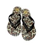 Tory Burch Thin Flip Flop Sandals Animal Leopard PVC/EVA Gold Logo Sz 7 NWOT Photo 7