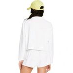 Stoney Clover Lane  Terry Cropped Pullover Sweatshirt 1/4 Zip Size Medium Photo 2