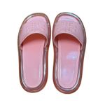 Tory Burch  Jelly Slides Sandals Pink Logo Platform Pool Beach Summer 4B‎ Photo 9