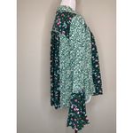 easel Boho Green Floral Bell Sleeve Flowy Blouse Naturecore Sz Large Photo 3
