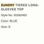 Sundry Tiered Long-Sleeved Top Photo 3