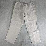 Eileen Fisher  Linen Straight Leg Pants Women's M‎ Beige Side Zip Photo 0