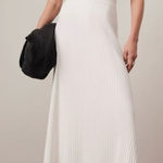 Mint Velvet White Contrast Hem Skirt Size M Photo 0