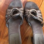 Liz Claiborne  Bronze Color Leather Mules Photo 2