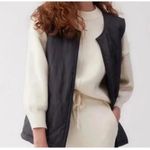 Socialite Black Quilted Oversized Vest S/M NWT Photo 1