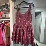 Hutch  Burgundy Red Polka Dot Mini Dress NWT Photo 9