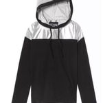 Victoria's Secret  SPORT ANORAK METALLIC BLACK JACKET HOODIE LIGHTWEIGHT Medium Photo 0