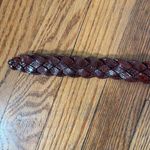 Made in Argentina Genuine Lizard Leather Braided belt Brown Women’s y2k Photo 2