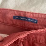 Talbots  High-Waist Straight Leg Pink Corduroys 14P Preppy Photo 3