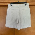 Athleta Voyager Linen Bermuda Shorts Oatmeal Size 8 Coastal Breathable Summer Photo 6