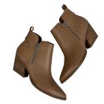 Dolce Vita Kooley Ankle Boots Womens 8.5 Tan Faux Leather Pointed Toe Western Size 7.5 Photo 0