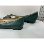 Womans NWOT C Paravano Slipon Flat Shoes Size 8.5 (39) Forest Green Pointed Toe Photo 3
