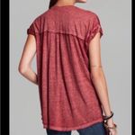 Free People New  Beach Keep Me Burnout Tee Shirt Top Blouse Boho Azelia Small Photo 2