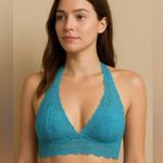 Aerie Blue Lace Halter Bralette Size Small Photo 0