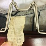 Vintage Striped Jumpsuit Pants Belted 70s M 12 80s Retro Business Suit Gray Photo 3