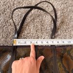 Vtg Tosca Blu Made Italy Leather Python Embossed Shoulder Shopping Bag Elegant Brown Photo 3