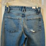 Good American  Womens Blue Denim Flare Jeans Size 6 28 Distressed High Rise Photo 5