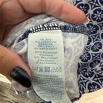 Boden Cap Sleeve Faux Wrap Blouse Geo Print Navy Blue Size 10 Photo 3