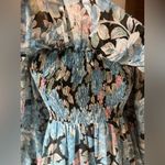 Vintage 1970’s Candi Jones Floral Ruffle Long Sleeve Maxi Dress Blue Large Size undefined Photo 13