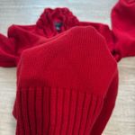 CHAPS  women’s Vibrant Red Cowl Neck Sweater size L 100%cotton Photo 9