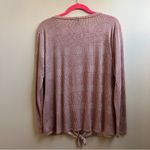 Agnes & Dora  Pink Plaid knot long sleeve top Large Photo 1