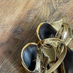 Nasty Gal Woman’s Gold “Night Out” Classy Heels Size 8.5M Photo 4