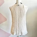 American Eagle  Cream Crochet Top, Boho Chic Festival Indie Vacation Summer Small Photo 2