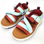 Chloé Lilli Multi-Strap Platform Sandals Orange/Teal EU 38 (US 7.5–8) Photo 0