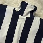 Anthropologie  Navy White Striped Floppy Sun Hat Wide Brim NWT Photo 5