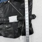 ZARA  Faux Leather Corset Top Belted Asymmetrical Zip Black Womens Size L NWOT Photo 3