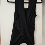 Nicole Miller  Black Cut Out Sleeveless Tank Top Photo 0