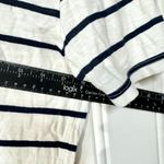 Reiss Shirt Women Size M Short Sleeve Cotton Crewneck Navy Blue & White Casual Photo 2