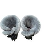 UGG ‎ Australia Gray Suede Leather Sheepskin Shearling Bow Back Boots US 7 EU 38 Photo 6
