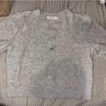 Moon & Maddison Grey Button Sweater Photo 0