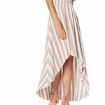 Show Me Your Mumu  Striped Maxi Dress Smocked Off Shoulder High Low‎ X-Small Photo 1