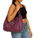 Coach Soho Leather Buckle Hobo Bag F17092 Purple Shoulder Bag Photo 1