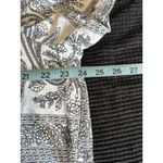 Allegrace White/Blk Paisley V Neck Short Sleeve Size 3XL Flowy Boho Plus Black Photo 5