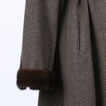 Loro Piana  Cashmere, Wool, & Genuine Fur Coat w Belt Photo 5