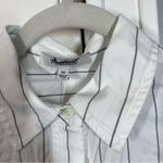 Madewell NWT  Bubble-Hem Mini Shirtdress in Pinstripe Poplin size‎ xs preppy Photo 2