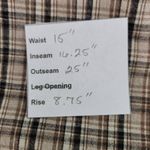 Allison Brittney  Brown Plaid Pedal Pushers Size 8 Brown Plaid Retro Long Shorts Photo 7