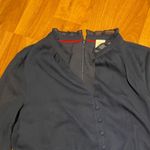 NWOT Boden Sarah Frill Button Front Chiffon Jumpsuit Navy 10 Blue Photo 3