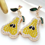 ZARA New!  Pear Post Earrings Photo 0