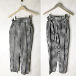 Kendall + Kylie  black & white gingham checkered ankle pants Photo 1