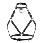 Harness O Ring Punk Black Chocker Festival Bra New Photo 6