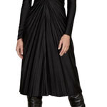 NWT Delfi Collective Francesca Midi Dress In Black Sz XS $458 Black Photo 0